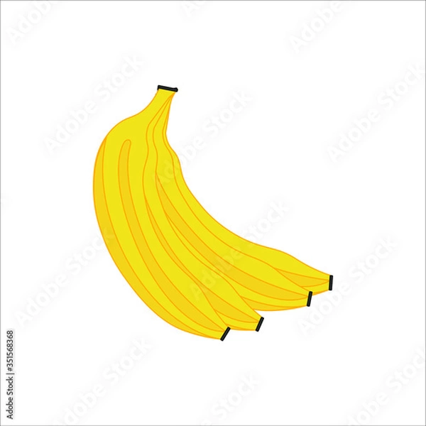 Fototapeta tropical banana fruit. illustration for web and mobile design.