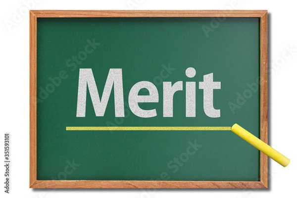 Obraz 黒板に書かれたメリット