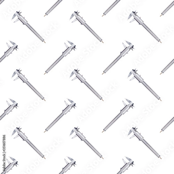 Fototapeta caliper seamless pattern on white background