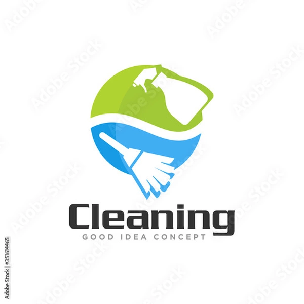 Obraz Cleaning Logo Icon Design Vector