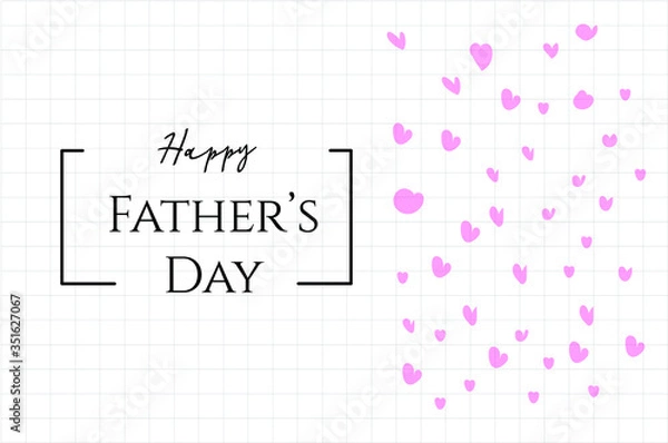 Fototapeta Father's day celebration card. Vector design for dad's day; held on various days in many parts of the world all throughout the year.