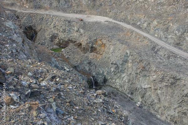 Fototapeta Open pit chromium chrome ore quarry mine