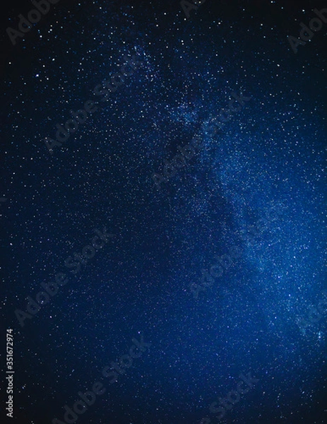 Obraz blue night starry sky