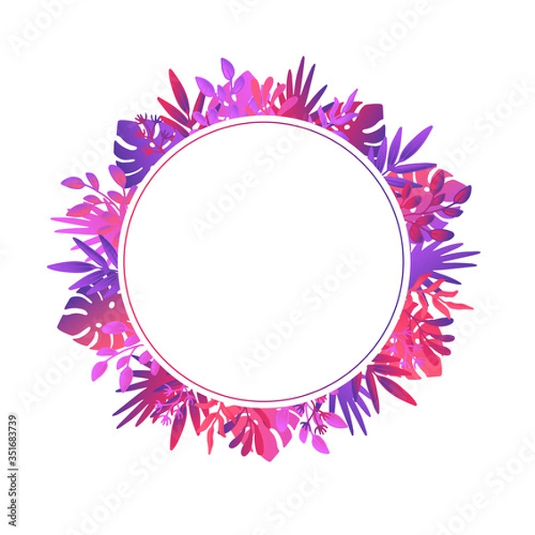 Obraz Round floral summer frame