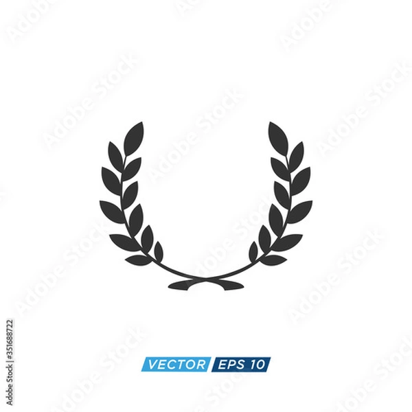 Fototapeta Laurel Wreath Icon Design Vector