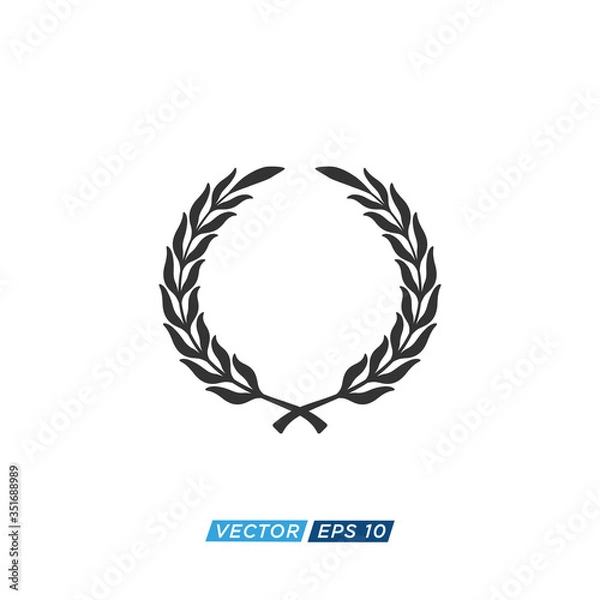 Fototapeta Laurel Wreath Icon Design Vector