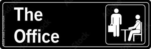 Obraz Office name board sign vector