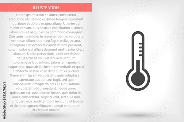 Fototapeta Thermometer vector icon , lorem ipsum Flat design