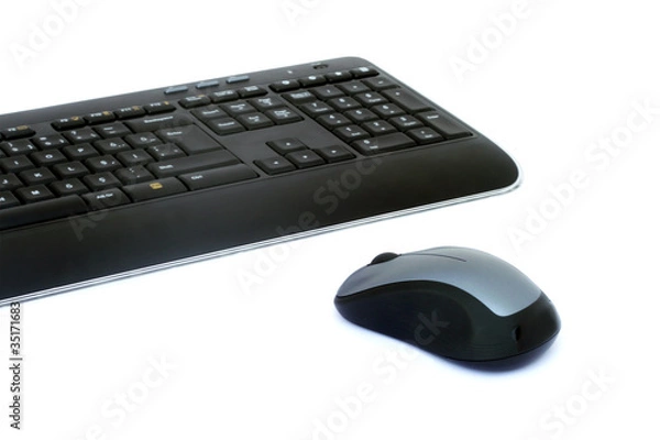Fototapeta Wireless Mouse and Keyboard