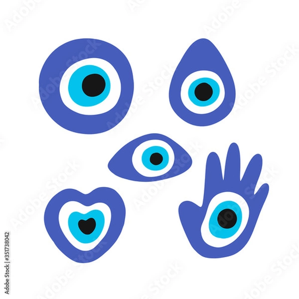 Fototapeta fatima eye doodle icon, vector illustration