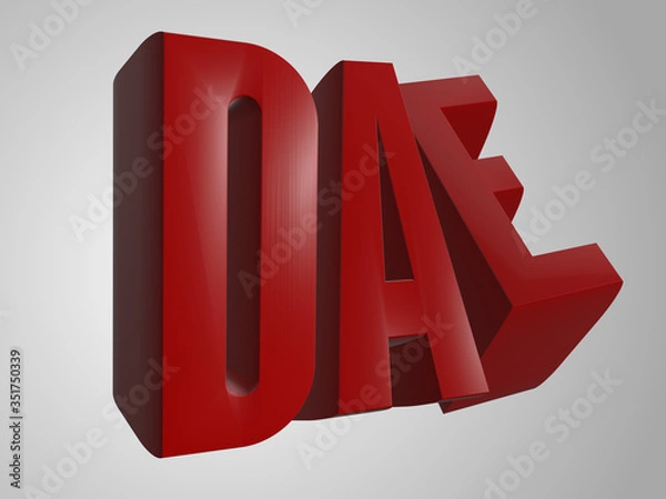 Fototapeta DAE Word 3d Render 