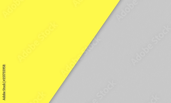 Obraz グレーとレモンイエローの紙が重なった背景素材
