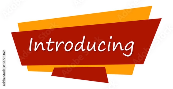 Fototapeta Introducing - text written on colourful background