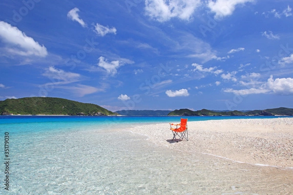 Fototapeta 美しい沖縄の青い海