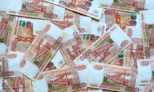 Obraz The Russian five-thousandth banknotes