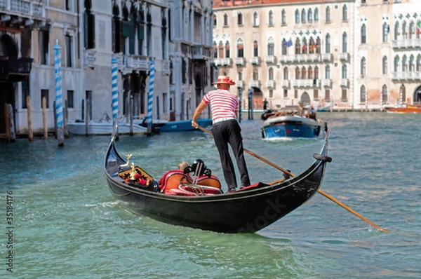 Obraz Gondolier Venise