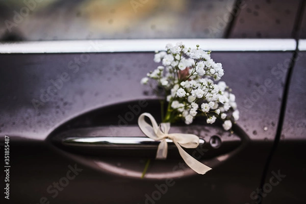 Obraz Kwiaty na samochodzie 