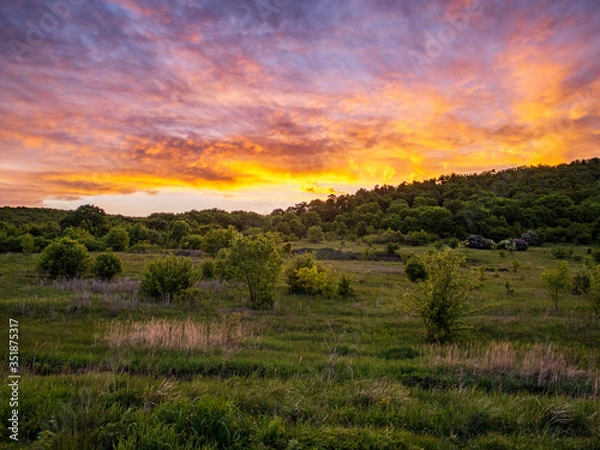 Obraz sunset in the mountains