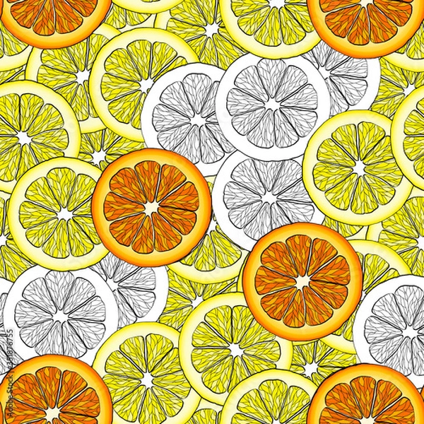 Obraz seamless pattern with oranges