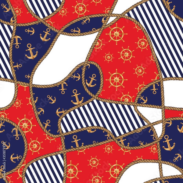 Obraz seamless navy pattern
