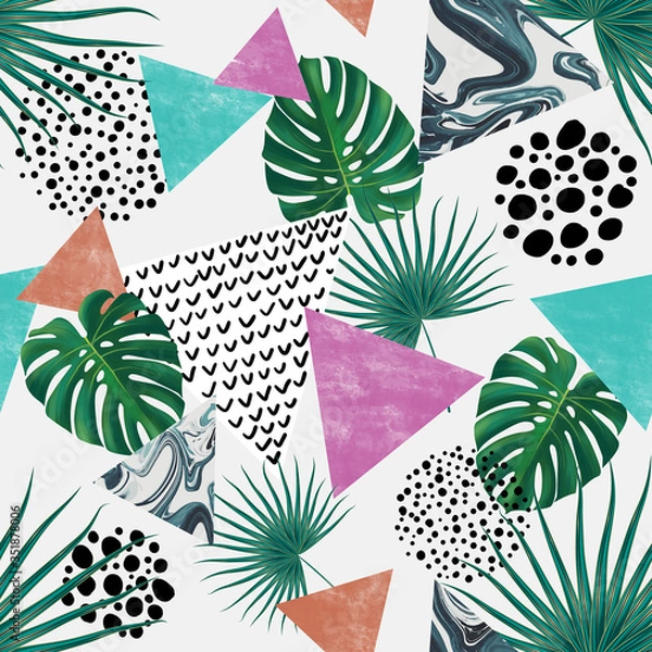 Obraz seamless background with palm trees