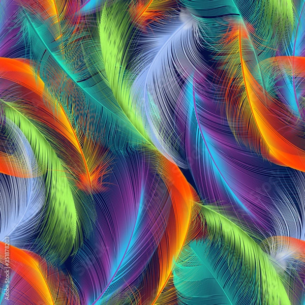 Obraz coloured feathers
