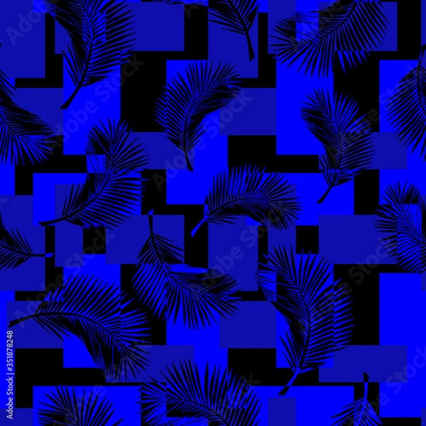 Obraz abstract background with blue feathers
