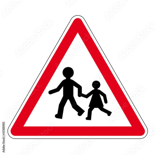 Obraz Panneau attention enfants