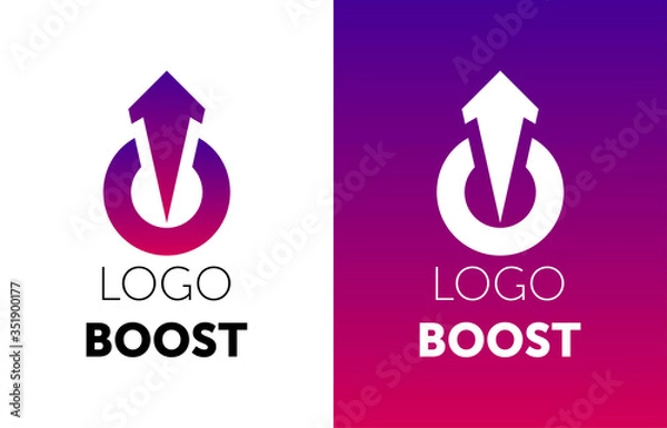 Fototapeta Logo Boost Template Design Vector. boost logotype.