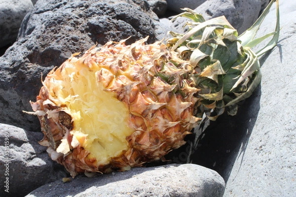 Obraz angebissene Ananas