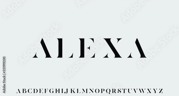 Fototapeta ALEXA FONT LUXURY GLAMOUR ALPHABET