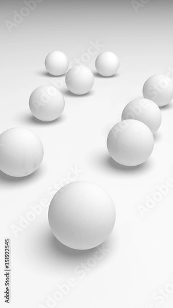 Obraz White abstract background. Lowpoly backdrop. Crumpled paper. 3D illustration