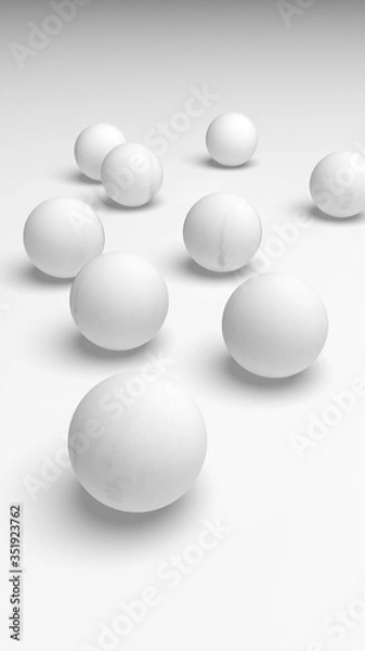 Obraz White abstract background. Lowpoly backdrop. Crumpled paper. 3D illustration