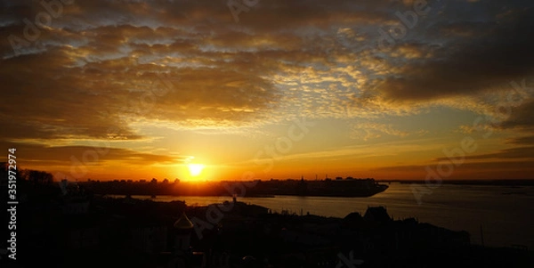 Obraz sunset in the city