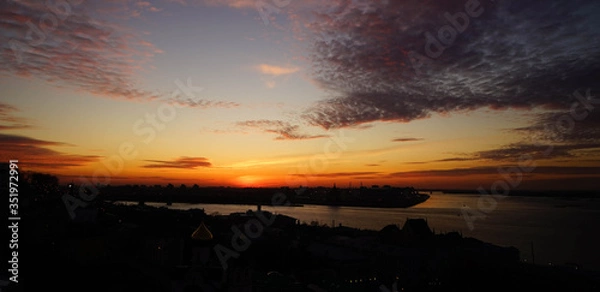 Obraz sunset in the city