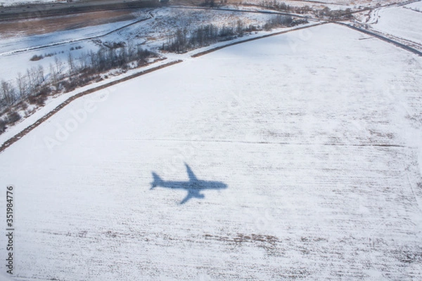 Obraz Aircraft shadow on snow