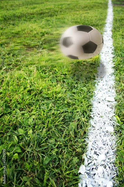 Obraz fußball an der linie
