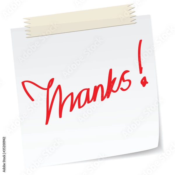 Fototapeta thank you note