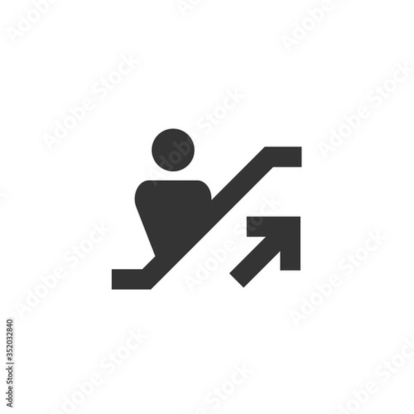 Fototapeta escalator icon vector illustration sign