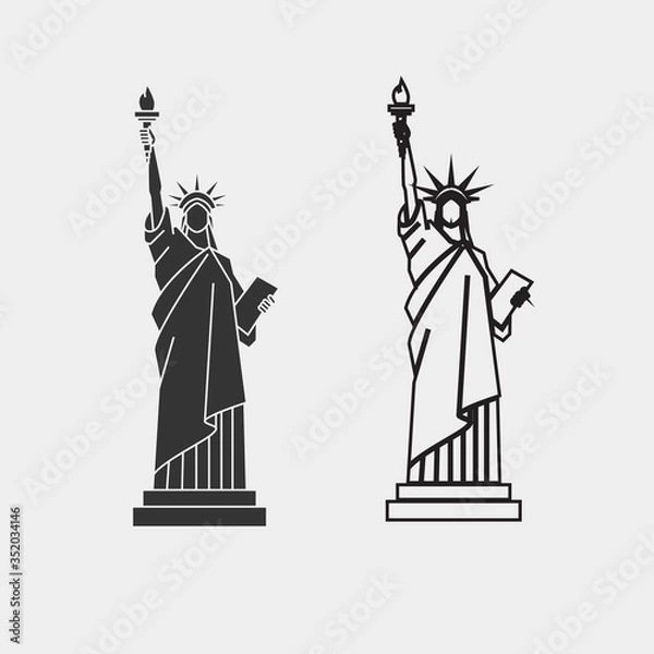 Obraz tower of liberty icon vector illustration for website and graphic design