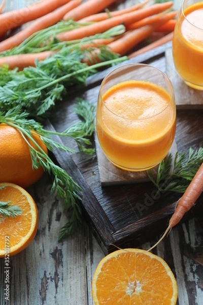 Obraz fresh carrot juice