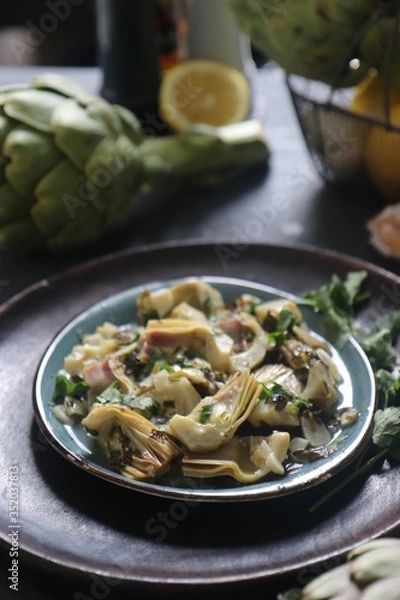 Obraz chicken and vegetable salad