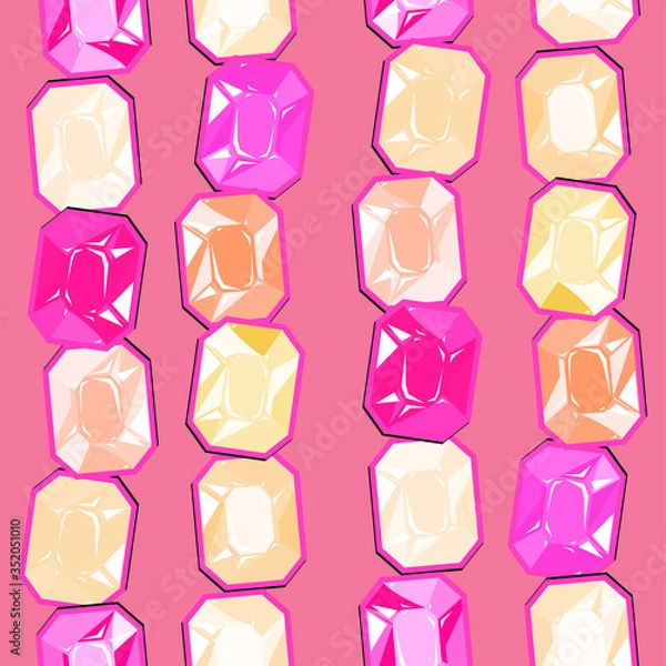 Obraz Cristal Pink Vector Background Pattern Seamless