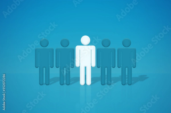 Obraz leadership teamwork creative idea concept white people outstanding with executive diversity trust team success dealing together cooperative. business success project plan leader.