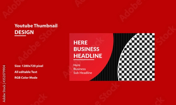 Obraz Youtube Thumbnail Design - vector