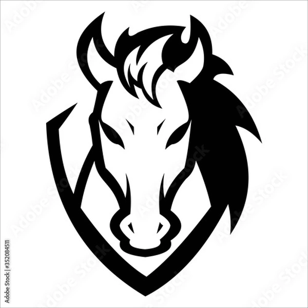 Obraz horse logo vector head horse logo designs
