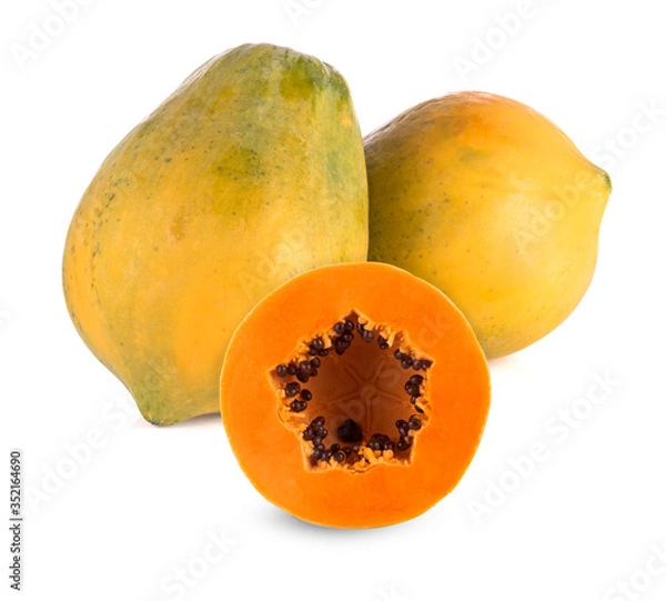 Obraz papaya slide isolated white background