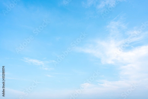 Obraz Blue sky and white clouds background on daytime