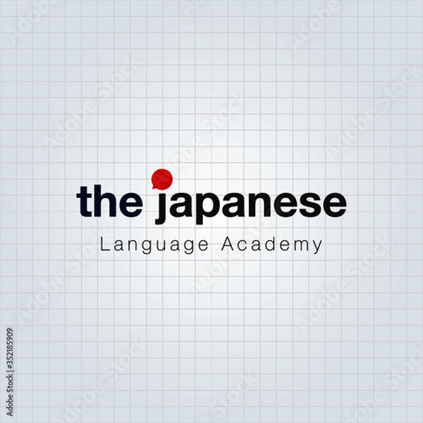 Fototapeta Japanese Language School Logo design concept. Vector illustration of Japanese language school/lesson/course logo - Vector