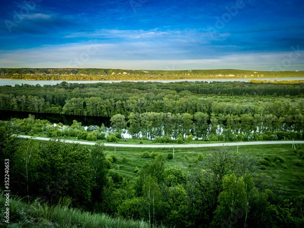 Obraz landscape with lake and trees